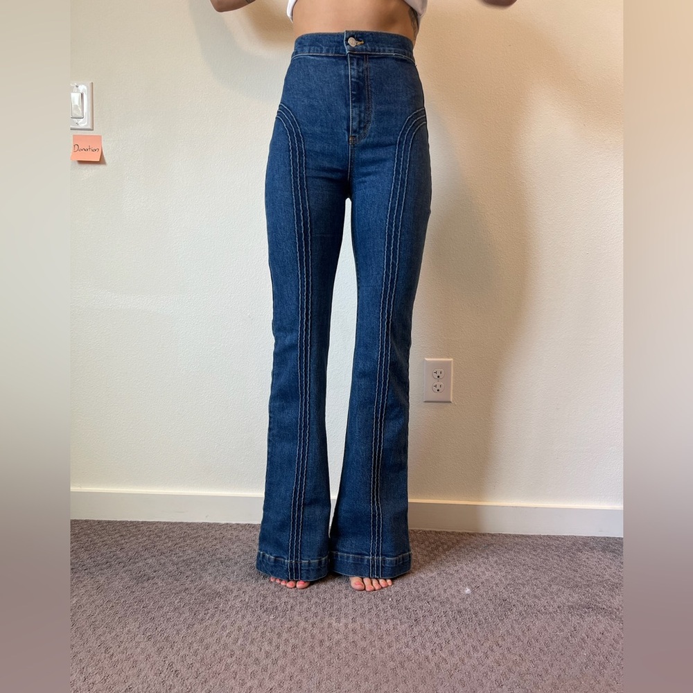 Revice denim wide leg flare 70s jeans